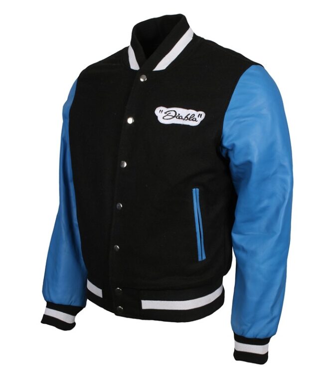 El Diablo Suicide Squad Costume Blue Varsity Jacket