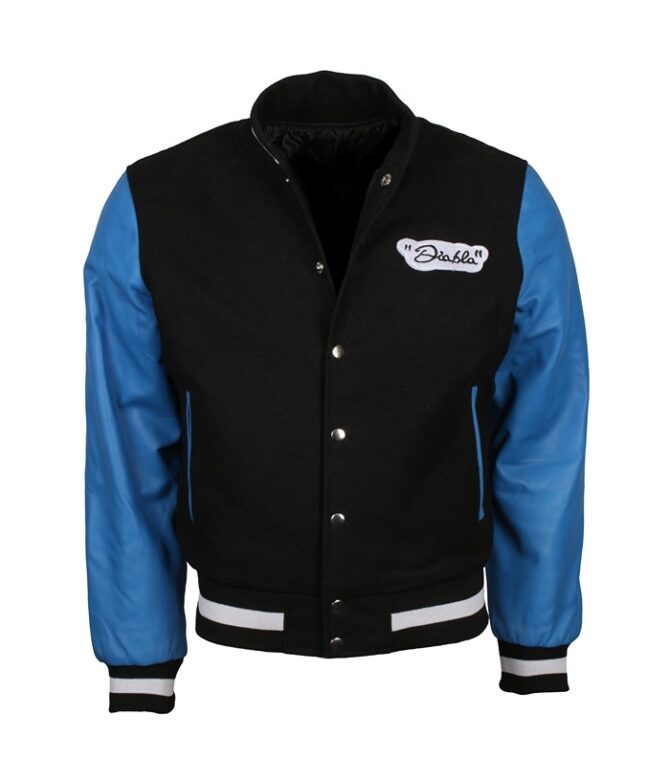 El Diablo Suicide Squad Costume Blue Varsity Jacket