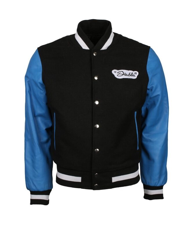 El Diablo Suicide Squad Costume Blue Varsity Jacket