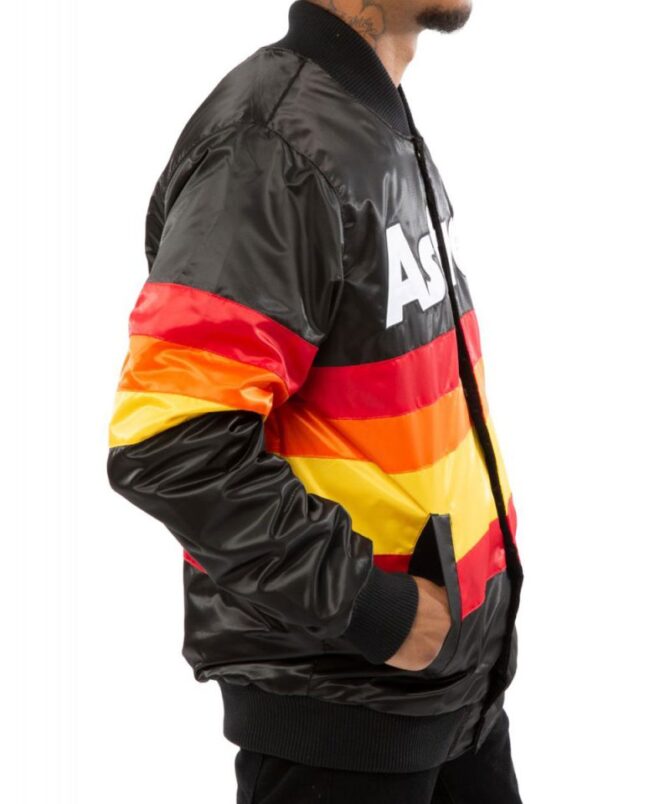 Houston White and Orange Astros Vintage Jacket