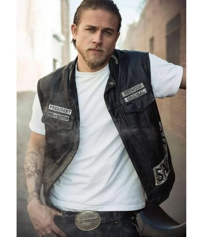 Jax Teller Vest  Sons of Anarchy Biker Leather Vest
