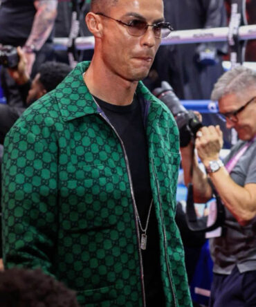 Cristiano Ronaldo Flannel Padded Green Jacket