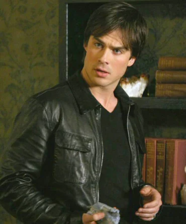 Damon Salvatore Leather Jacket