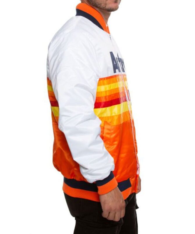 Houston White and Orange Astros Vintage Jacket