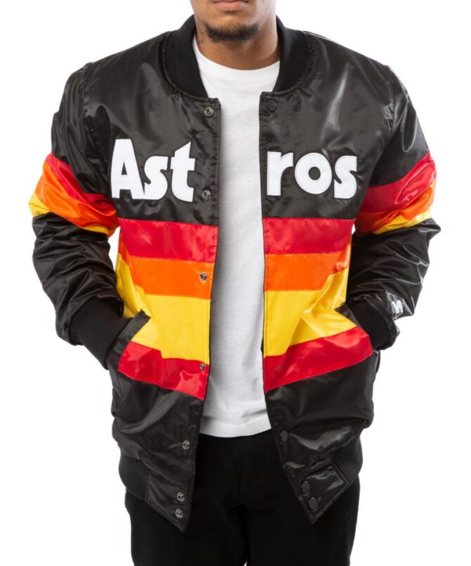 Houston White and Orange Astros Vintage Jacket