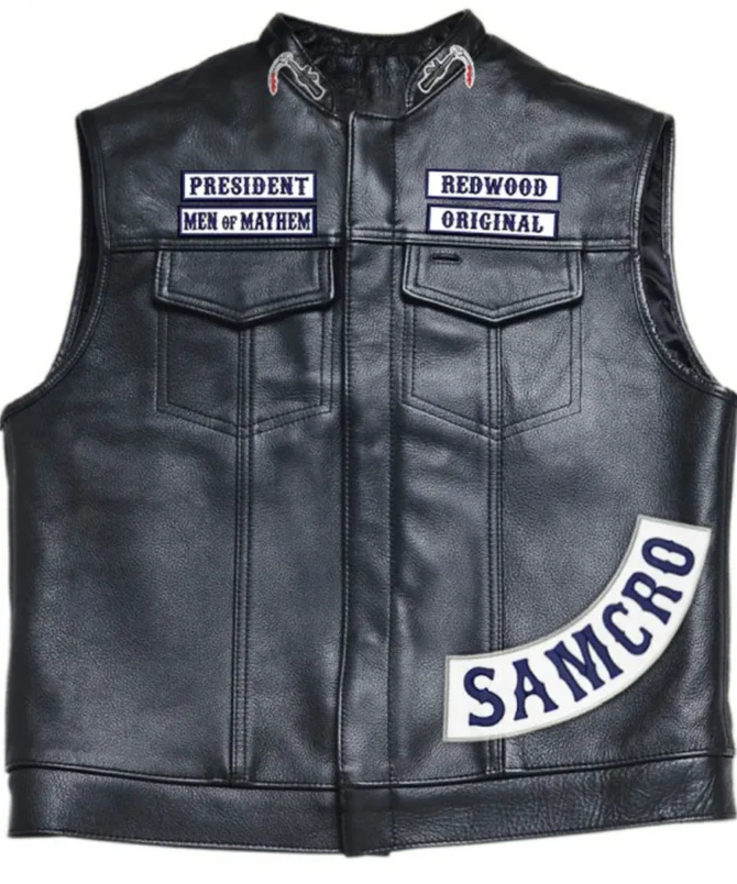 Jax Teller Vest  Sons of Anarchy Biker Leather Vest
