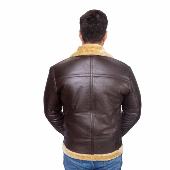 Brown Leather Fur Jacket