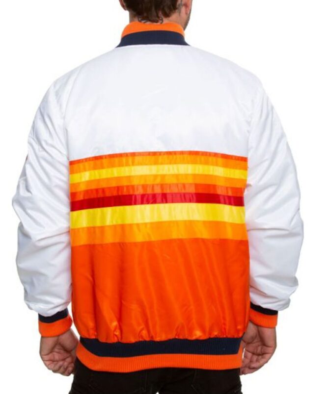 Houston White and Orange Astros Vintage Jacket
