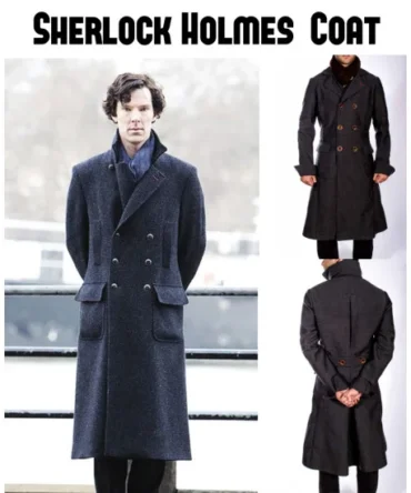 Benedict Cumberbatch Sherlock Holmes Coat DOUBLE BREASTED COAT