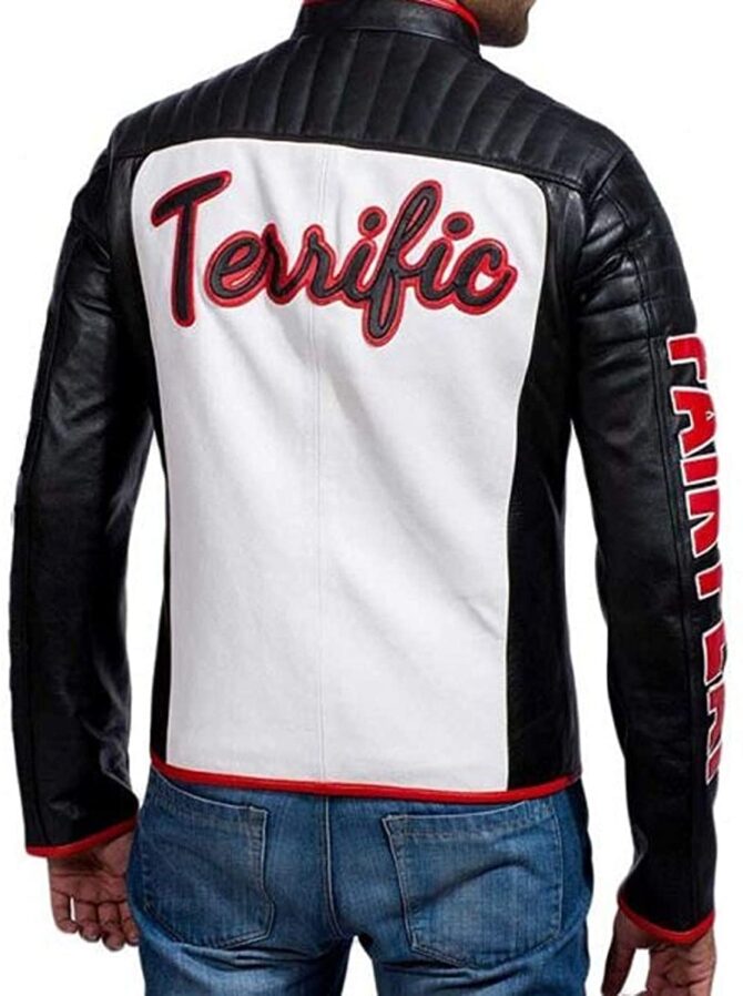 Mr. Terrific Jacket Black Biker Leather Jacket