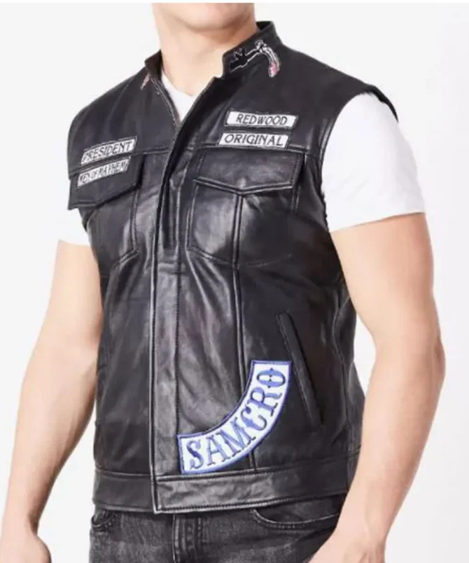 Jax Teller Vest  Sons of Anarchy Biker Leather Vest