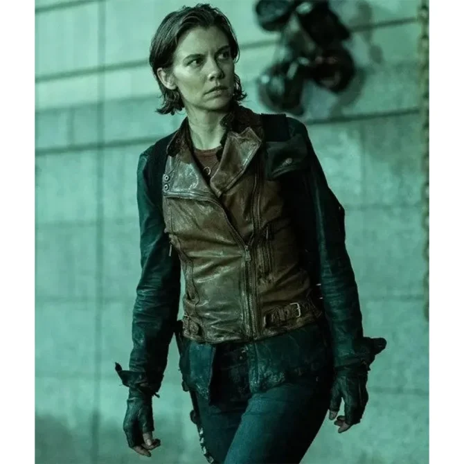 Lauren Cohan The Walking Dead City Leather Vest  Maggie Greene Outfit