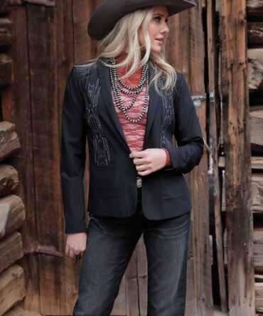 Women's Embroidered Western Style Blazer