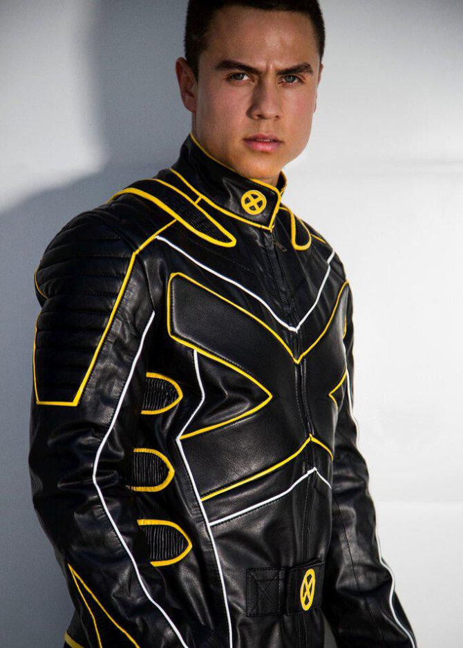 Black Biker Costume Xmen Wolverine Jacket